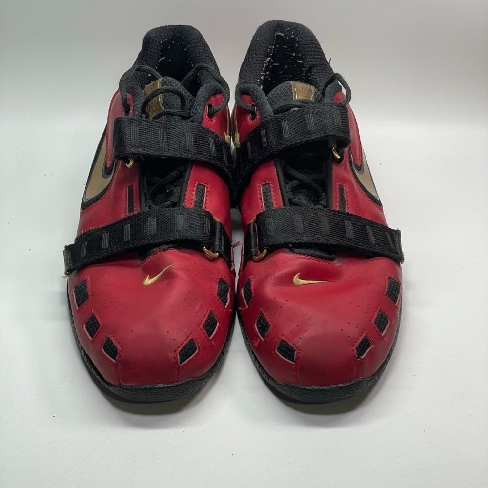 Nike Romaleos 2 Men's Weightlifting Shoes, Size 12.5 Red/Gold/Black - Picture 2 of 8